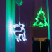 Фигура светодиодная "Елочка" на присоске с подвесом, ЗЕЛЕНЫЙ, SL501-017
