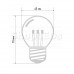 Лампа шар e27 6 LED ∅45мм - красная, прозрачная колба, эффект лампы накаливания, SL405-122