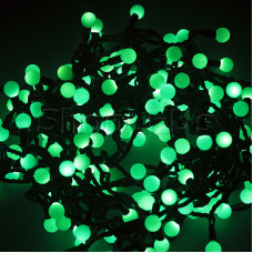Гирлянда "LED - шарики", Ø17,5мм, 20 м, цвет свечения зеленый, 220В, Neon-Night