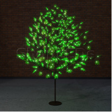 Светодиодное дерево "Клен", высота 2,1м, диаметр кроны 1,8м, зеленые светодиоды, IP 65, понижающий трансформатор в комплекте, NEON-NIGHT